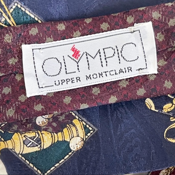 Vtg Blue Golf Bag Golfer Men’s Silk Tie Made USA - Picture 11 of 11